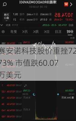 赛安诺科技股价重挫72.73% 市值跌60.07万美元