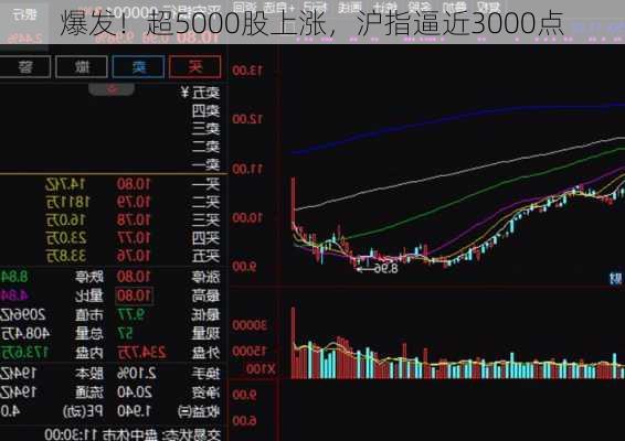 爆发！超5000股上涨，沪指逼近3000点-第2张图片-苏希特新能源