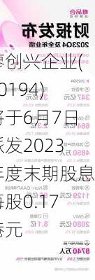 廖创兴企业(00194)将于6月7日派发2023年度末期股息每股0.17港元-第1张图片-苏希特新能源