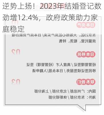 逆势上扬！2023年结婚登记数劲增12.4%，政府政策助力家庭稳定-第2张图片-苏希特新能源