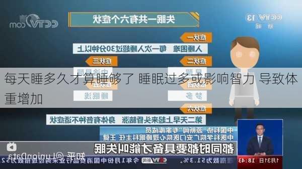 每天睡多久才算睡够了 睡眠过多或影响智力 导致体重增加-第3张图片-苏希特新能源