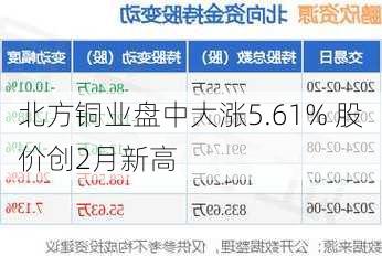 北方铜业盘中大涨5.61% 股价创2月新高-第3张图片-苏希特新能源