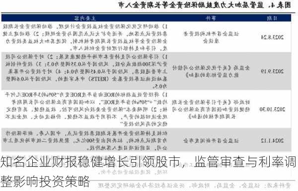 知名企业财报稳健增长引领股市，监管审查与利率调整影响投资策略-第1张图片-苏希特新能源