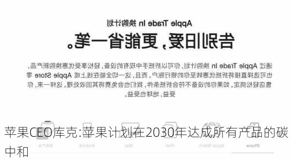 苹果CEO库克:苹果计划在2030年达成所有产品的碳中和-第1张图片-苏希特新能源