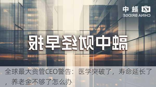 全球最大资管CEO警告：医学突破了，寿命延长了，养老金不够了怎么办-第1张图片-苏希特新能源