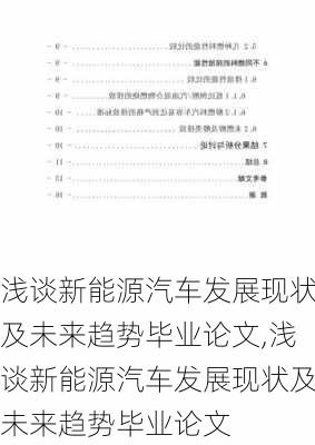 浅谈新能源汽车发展现状及未来趋势毕业论文,浅谈新能源汽车发展现状及未来趋势毕业论文-第3张图片-苏希特新能源