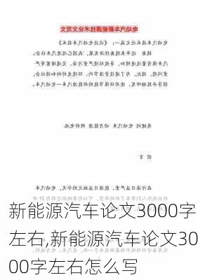 新能源汽车论文3000字左右,新能源汽车论文3000字左右怎么写-第2张图片-苏希特新能源