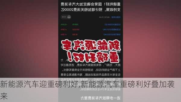 新能源汽车迎重磅利好,新能源汽车重磅利好叠加袭来