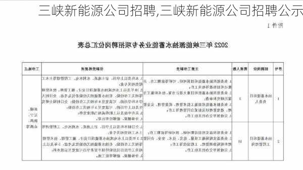 三峡新能源公司招聘,三峡新能源公司招聘公示-第3张图片-苏希特新能源