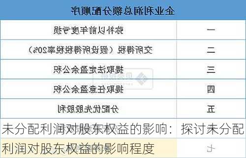 未分配利润对股东权益的影响：探讨未分配利润对股东权益的影响程度-第3张图片-苏希特新能源