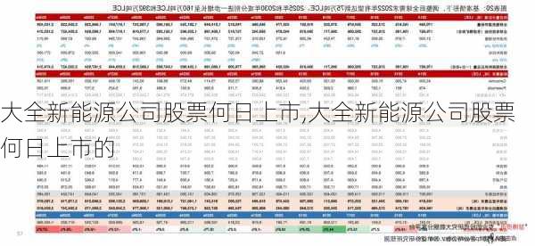 大全新能源公司股票何日上市,大全新能源公司股票何日上市的-第3张图片-苏希特新能源