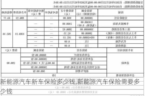 新能源汽车新车保险多少钱,新能源汽车保险需要多少钱-第3张图片-苏希特新能源