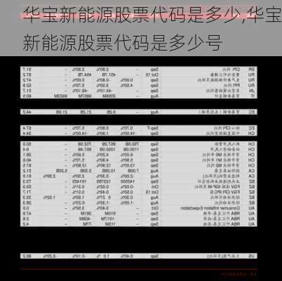 华宝新能源股票代码是多少,华宝新能源股票代码是多少号-第3张图片-苏希特新能源