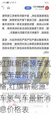 红旗新能源车氢气车最新消息价格,红旗新能源车氢气车最新消息价格表-第3张图片-苏希特新能源