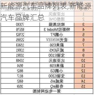 新能源汽车品牌列表,新能源汽车品牌汇总-第3张图片-苏希特新能源