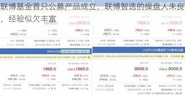 联博基金首只公募产品成立，联博智选的操盘人朱良，经验似欠丰富-第3张图片-苏希特新能源