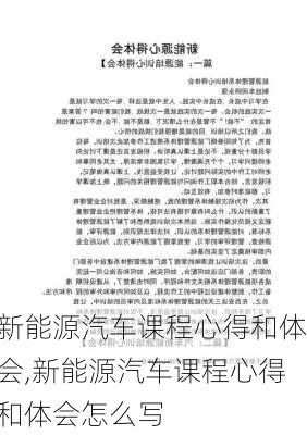 新能源汽车课程心得和体会,新能源汽车课程心得和体会怎么写-第2张图片-苏希特新能源