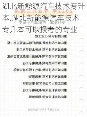 湖北新能源汽车技术专升本,湖北新能源汽车技术专升本可以报考的专业-第1张图片-苏希特新能源