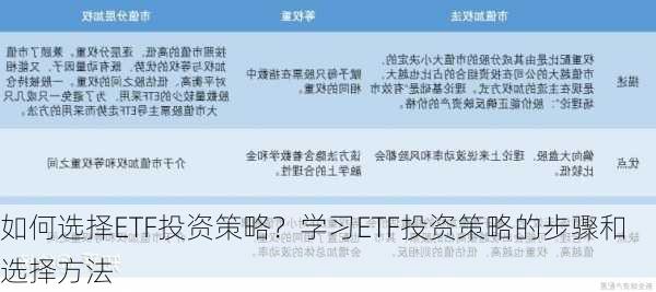 如何选择ETF投资策略？学习ETF投资策略的步骤和选择方法-第2张图片-苏希特新能源