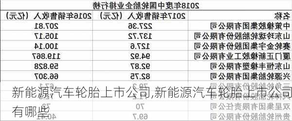 新能源汽车轮胎上市公司,新能源汽车轮胎上市公司有哪些-第2张图片-苏希特新能源