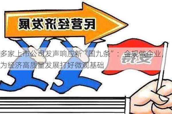 多家上市公司发声响应新“国九条”：合规做企业，为经济高质量发展打好微观基础-第3张图片-苏希特新能源