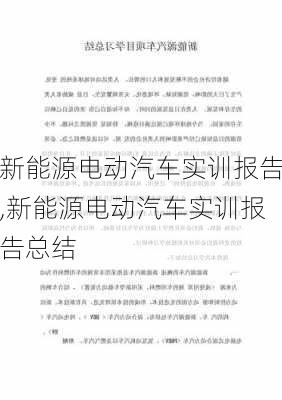 新能源电动汽车实训报告,新能源电动汽车实训报告总结-第3张图片-苏希特新能源