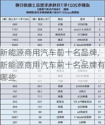 新能源商用汽车前十名品牌,新能源商用汽车前十名品牌有哪些-第2张图片-苏希特新能源