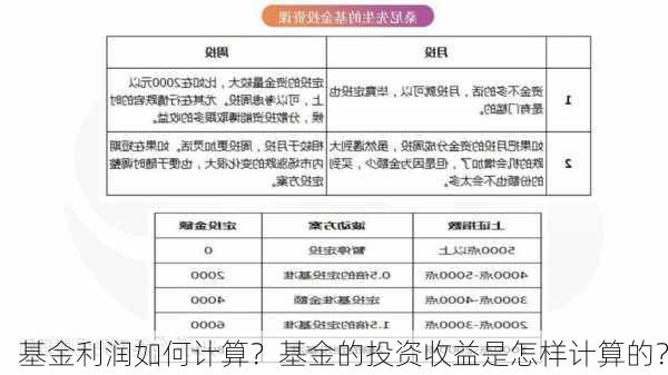 基金利润如何计算？基金的投资收益是怎样计算的？-第3张图片-苏希特新能源