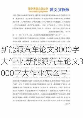 新能源汽车论文3000字大作业,新能源汽车论文3000字大作业怎么写-第3张图片-苏希特新能源