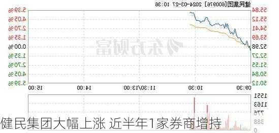 健民集团大幅上涨 近半年1家券商增持-第3张图片-苏希特新能源