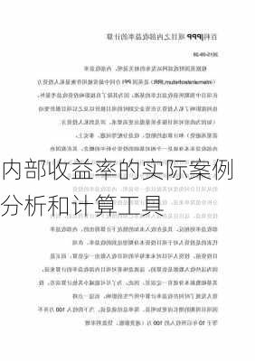 内部收益率的实际案例分析和计算工具-第3张图片-苏希特新能源