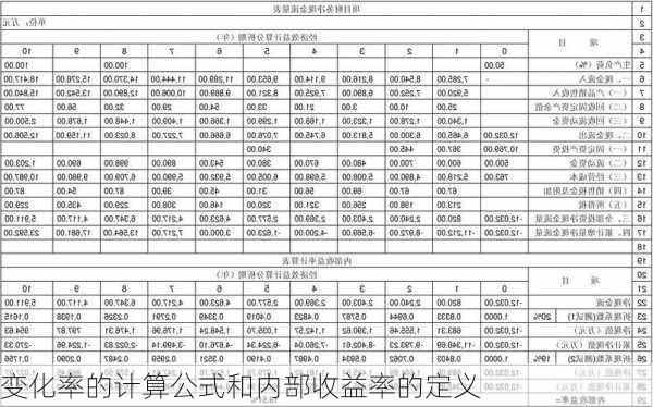 变化率的计算公式和内部收益率的定义-第2张图片-苏希特新能源