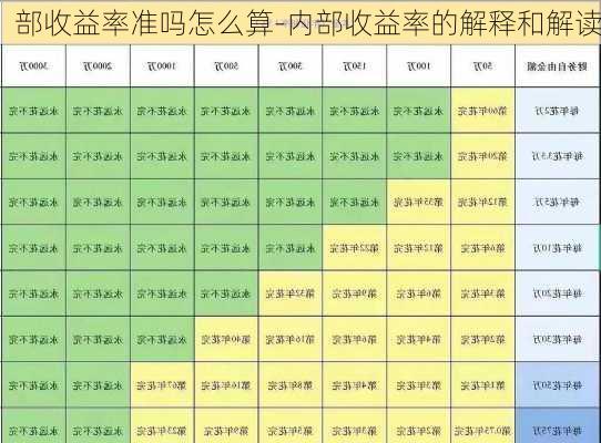 部收益率准吗怎么算-内部收益率的解释和解读-第1张图片-苏希特新能源