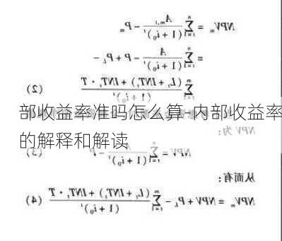 部收益率准吗怎么算-内部收益率的解释和解读-第2张图片-苏希特新能源