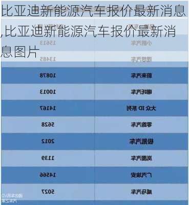 比亚迪新能源汽车报价最新消息,比亚迪新能源汽车报价最新消息图片-第3张图片-苏希特新能源