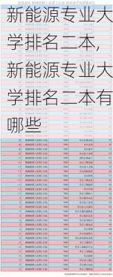 新能源专业大学排名二本,新能源专业大学排名二本有哪些-第1张图片-苏希特新能源