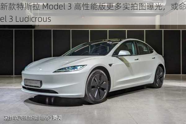 新款特斯拉 Model 3 高性能版更多实拍图曝光，或命名 Model 3 Ludicrous-第3张图片-苏希特新能源