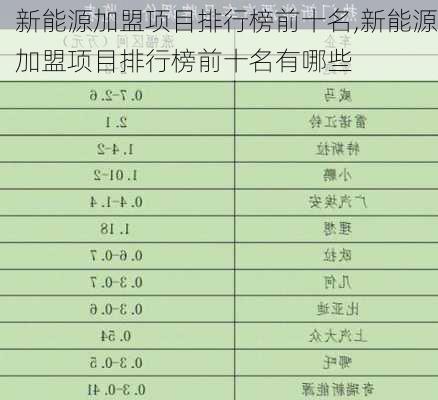 新能源加盟项目排行榜前十名,新能源加盟项目排行榜前十名有哪些-第3张图片-苏希特新能源