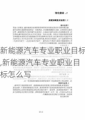 新能源汽车专业职业目标,新能源汽车专业职业目标怎么写-第1张图片-苏希特新能源