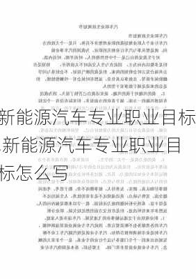 新能源汽车专业职业目标,新能源汽车专业职业目标怎么写-第2张图片-苏希特新能源