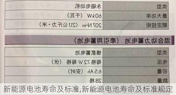 新能源电池寿命及标准,新能源电池寿命及标准规定-第2张图片-苏希特新能源