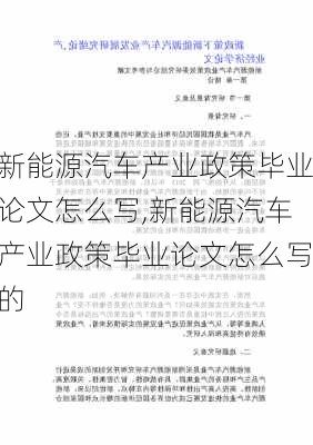 新能源汽车产业政策毕业论文怎么写,新能源汽车产业政策毕业论文怎么写的-第1张图片-苏希特新能源