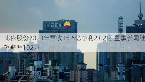 比依股份2023年营收15.6亿净利2.02亿 董事长闻继望薪酬102万-第2张图片-苏希特新能源