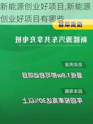 新能源创业好项目,新能源创业好项目有哪些-第2张图片-苏希特新能源