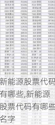 新能源股票代码有哪些,新能源股票代码有哪些名字-第2张图片-苏希特新能源