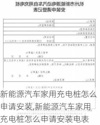 新能源汽车家用充电桩怎么申请安装,新能源汽车家用充电桩怎么申请安装电表