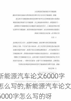 新能源汽车论文6000字怎么写的,新能源汽车论文6000字怎么写的呀-第3张图片-苏希特新能源