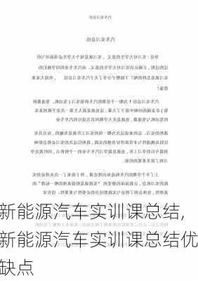 新能源汽车实训课总结,新能源汽车实训课总结优缺点-第3张图片-苏希特新能源