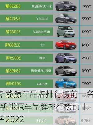 新能源车品牌排行榜前十名,新能源车品牌排行榜前十名2022