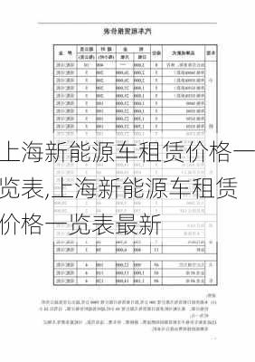 上海新能源车租赁价格一览表,上海新能源车租赁价格一览表最新-第2张图片-苏希特新能源